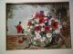 Mohn in Glasvase - Gerda Heitmann - Ãl auf - Landschaft-Mohn - Klassisch Mohn in Glasvase - Gerda Heitmann - Ãl auf - Landschaft-Mohn - Klassisch