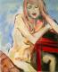 Sitzender Akt - Daniel Schennach - Acryl auf Leinwand - Akt - Expressionismus Sitzender Akt - Daniel Schennach - Acryl auf Leinwand - Akt - Expressionismus