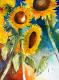Sonnenblumen - Inez Eckenbach - Aquarell auf Papier - Blumen-Sonnenblumen - Sonnenblumen - Inez Eckenbach - Aquarell auf Papier - Blumen-Sonnenblumen -