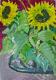 Ibizaschale mit Sonnenblumen - Margarete Paulmann-Nisters - Acryl auf Papier - Stillleben-Sonnenblumen-Sonne - Expressionismus Ibizaschale mit Sonnenblumen - Margarete Paulmann-Nisters - Acryl auf Papier - Stillleben-Sonnenblumen-Sonne - Expressionismus