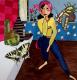---Die Frau im Wohnzimmer - Katrin Hoffmann - Acryl auf Leinwand - Landschaft-Frauen - PopArt ---Die Frau im Wohnzimmer - Katrin Hoffmann - Acryl auf Leinwand - Landschaft-Frauen - PopArt