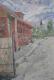 Red outpost - Nikolay Slutskiy - Acryl auf Papier - Landschaft - Impressionismus Red outpost - Nikolay Slutskiy - Acryl auf Papier - Landschaft - Impressionismus