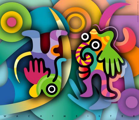 Farbentanz der Rüsselwesen - Bernd Wachtmeister - Array auf - Array - Farbentanz der Rüsselwesen - Bernd Wachtmeister - Array auf - Array -