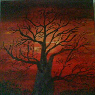 Acrylgemälde- Treefire - Syl - auf - Array - Acrylgemälde- Treefire - Syl - auf - Array -