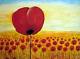 mohnblumen - harwe - Acryl auf Leinwand - Blumen-Mohn - mohnblumen - harwe - Acryl auf Leinwand - Blumen-Mohn -