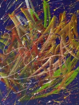 Farbkomposition auf Blau - Dana Kubera - Array auf Array - Array - Farbkomposition auf Blau - Dana Kubera - Array auf Array - Array -