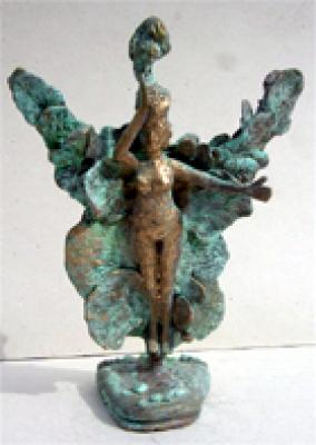 bronzeplastik selbstgegossen engel - claudio volta - auf - Array - bronzeplastik selbstgegossen engel - claudio volta - auf - Array -