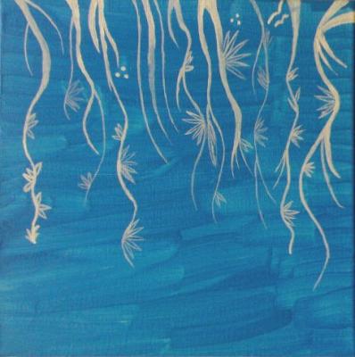 weißer Pfanzenvorhang im Meer - vögel - auf - Array - weißer Pfanzenvorhang im Meer - vögel - auf - Array -