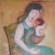 Gemälde aus Zyklus Frau und Vogel - Diana Lulcheva - Acryl auf Leinwand - Portrait-Frauen-Vögel - Klassisch Gemälde aus Zyklus Frau und Vogel - Diana Lulcheva - Acryl auf Leinwand - Portrait-Frauen-Vögel - Klassisch