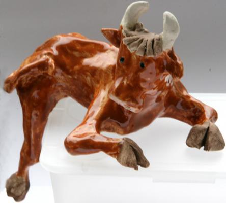 Kantensitzer Kuh Elfriede, Dekor - Katja Langer - auf - Array - Kantensitzer Kuh Elfriede, Dekor - Katja Langer - auf - Array -