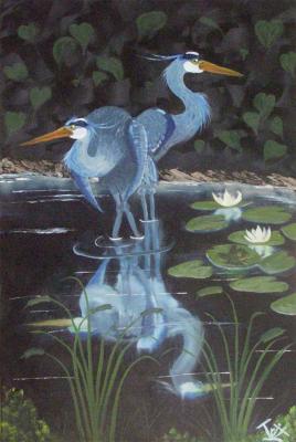 Night Hunting (Bue Herrons) - Trit - auf - Array - Night Hunting (Bue Herrons) - Trit - auf - Array -