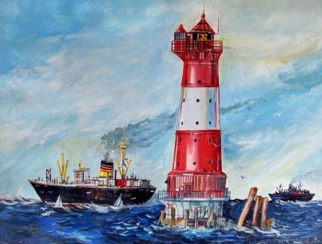 Leuchtturm von Arngast - Wolfgang Archibald Nagl - Array auf Array - Array - 