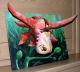 3D Cow Orchid - Felix Fratila - Acryl auf Leinwand-Pappe - Blumen - Surrealismus 3D Cow Orchid - Felix Fratila - Acryl auf Leinwand-Pappe - Blumen - Surrealismus