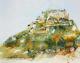Burg Hochosterwitz - Inez Eckenbach - Aquarell auf - - Gegenständlich Burg Hochosterwitz - Inez Eckenbach - Aquarell auf - - Gegenständlich
