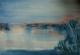 nebel am see - Renate Schamarek - Aquarell auf Papier - See-Nebel - Klassisch