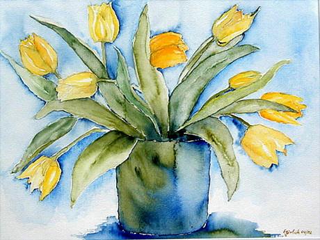gelbe Tulpen, Nr. A019, 04/2002, Eva Goerlich - Eva Goerlich - Array auf Array - Array - gelbe Tulpen, Nr. A019, 04/2002, Eva Goerlich - Eva Goerlich - Array auf Array - Array -