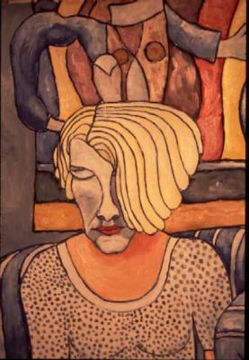 Besuch einer Dame im Atelier -Horst Gartenmeister- - Farbenchaot - auf - Array - Besuch einer Dame im Atelier -Horst Gartenmeister- - Farbenchaot - auf - Array -