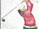 Woman playing Golf - Susanne Rade - Acryl auf Leinwand - Sonstiges - Realismus Woman playing Golf - Susanne Rade - Acryl auf Leinwand - Sonstiges - Realismus