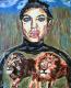 Blutige Savanne - Peter Mach - Acryl auf Leinwand - Portrait - Klassisch Blutige Savanne - Peter Mach - Acryl auf Leinwand - Portrait - Klassisch