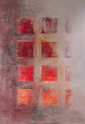 Quadratisch, praktisch, rot-grau - Ines Kollar - Array auf Array - Array - Quadratisch, praktisch, rot-grau - Ines Kollar - Array auf Array - Array -