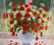 ---Poppy in the Window - Gala Bogiel - Ãl auf Leinwand - Mohn-Stillleben-Stimmungen - Impressionismus ---Poppy in the Window - Gala Bogiel - Ãl auf Leinwand - Mohn-Stillleben-Stimmungen - Impressionismus