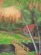 Steg - Knut Stein - auf Leinwand - Bach-Morgen - Steg - Knut Stein - auf Leinwand - Bach-Morgen -