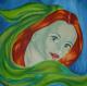 Mädchen mit grünem Seidenschal - Ulrike Fritz - Acryl auf Leinwand - Frauen - Mädchen mit grünem Seidenschal - Ulrike Fritz - Acryl auf Leinwand - Frauen -