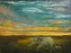 Elephanten beim Sonnenuntergang - Hedi Glashauser - Ãl auf Leinwand - Elefanten-Landschaft - Naturalismus Elephanten beim Sonnenuntergang - Hedi Glashauser - Ãl auf Leinwand - Elefanten-Landschaft - Naturalismus
