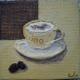 -ein kleines kunstwerk- cappuccino- - c. lemke - Reliefs auf Leinwand - Stillleben - Fotorealismus -ein kleines kunstwerk- cappuccino- - c. lemke - Reliefs auf Leinwand - Stillleben - Fotorealismus