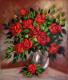 ---Red Roses Bouquet - Gala Bogiel - Ãl auf Leinwand - Rosen - Gegenständlich ---Red Roses Bouquet - Gala Bogiel - Ãl auf Leinwand - Rosen - Gegenständlich
