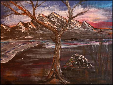 Naechtliche Lagune mit verdaechtigem Haufen - Max Strammer - Array auf Array - Array - Array Naechtliche Lagune mit verdaechtigem Haufen - Max Strammer - Array auf Array - Array - Array