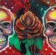 skull vs rose - Torsten Matthes - Ãl auf Leinwand - Mystik - ActionPainting-Naturalismus-Symbolismus skull vs rose - Torsten Matthes - Ãl auf Leinwand - Mystik - ActionPainting-Naturalismus-Symbolismus