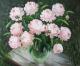 ---Peony Bouquet on the terrace - Gala Bogiel - Ãl auf Leinwand - Blumen - Gegenständlich ---Peony Bouquet on the terrace - Gala Bogiel - Ãl auf Leinwand - Blumen - Gegenständlich