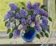 ---Lilacs in a sunny window - Gala Bogiel - Ãl auf Leinwand - Blumen - Gegenständlich ---Lilacs in a sunny window - Gala Bogiel - Ãl auf Leinwand - Blumen - Gegenständlich