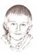 Portrait eines Jungen in Sephia - Gaby Lukas - Farbstift-Kohle auf Papier - Kinder - Portrait eines Jungen in Sephia - Gaby Lukas - Farbstift-Kohle auf Papier - Kinder -