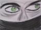 Versteckt - Juergen Schneider - Kreide auf Papier - Frauen-Gesichter - 