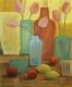 Zitronen mit Tulpen - Michael Buch - auf Leinwand - Stillleben - Zitronen mit Tulpen - Michael Buch - auf Leinwand - Stillleben -