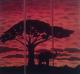 Elefant in Afrika - Britta Müller - auf Leinwand - Elefanten-Berge-Himmel-Wolken-Wüste-Sonstiges-Sonnenuntergang - Elefant in Afrika - Britta Müller - auf Leinwand - Elefanten-Berge-Himmel-Wolken-Wüste-Sonstiges-Sonnenuntergang -