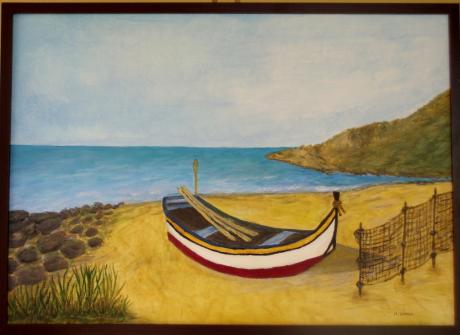 Strand mit Fischerboot - Monika Urban - Array auf - Array - Strand mit Fischerboot - Monika Urban - Array auf - Array -