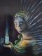 Die Begleiterin - Per Ventum - Ãl auf Papier - Frauen-Mystik - Surrealismus Die Begleiterin - Per Ventum - Ãl auf Papier - Frauen-Mystik - Surrealismus