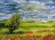 Landskap - Kleopatra Aurel - Ãl auf Leinwand - Himmel-Wiese-Wolken-Sommer-Sonne - Impressionismus Landskap - Kleopatra Aurel - Ãl auf Leinwand - Himmel-Wiese-Wolken-Sommer-Sonne - Impressionismus