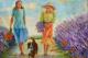 Lavendelsommer--- - Sabine Lorenz - Ãl auf Leinwand - Menschen - Impressionismus Lavendelsommer--- - Sabine Lorenz - Ãl auf Leinwand - Menschen - Impressionismus