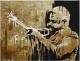 Dizzy Gillespie - Daniel Döbner - Acryl-Mischtechnik auf Leinwand - Gesichter-Männer - Figuration-Retro Dizzy Gillespie - Daniel Döbner - Acryl-Mischtechnik auf Leinwand - Gesichter-Männer - Figuration-Retro