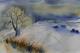 Winter in der Oberlausitz - Angelika Hiller - Aquarell auf Karton - Landschaft - Winter in der Oberlausitz - Angelika Hiller - Aquarell auf Karton - Landschaft -