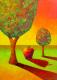 Our apple . - Ira Batt - Ãl auf Leinwand - Bäume-Landschaft - Surrealismus-Symbolismus Our apple . - Ira Batt - Ãl auf Leinwand - Bäume-Landschaft - Surrealismus-Symbolismus