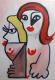 Rote Liebe - Vilma Machado - Ãl auf Leinwand - Sonstiges-Liebe - Expressionismus Rote Liebe - Vilma Machado - Ãl auf Leinwand - Sonstiges-Liebe - Expressionismus
