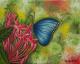 Schmetterling - Claudia Diaz - Ãl auf Karton - Blumen-Insekten-Sommer - Figuration Schmetterling - Claudia Diaz - Ãl auf Karton - Blumen-Insekten-Sommer - Figuration