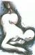 FRAUENAKT-23 - NN WELT - Graphit-Kohle-Tinte-Tusche auf - weiblich - FRAUENAKT-23 - NN WELT - Graphit-Kohle-Tinte-Tusche auf - weiblich -