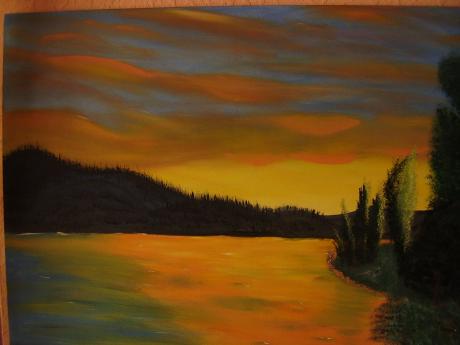 Abend überm See - Mario Gartenmeister - Array auf - Array - Array Abend überm See - Mario Gartenmeister - Array auf - Array - Array