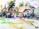 Hochsommer im Mecklenburgischen Dorf Nossentin - Barbara Pommerenke - Aquarell auf Papier - Stadtansichten-Landwirtschaft-Sommer - Realismus Hochsommer im Mecklenburgischen Dorf Nossentin - Barbara Pommerenke - Aquarell auf Papier - Stadtansichten-Landwirtschaft-Sommer - Realismus